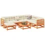Juego de sofás de jardín 8 pzas madera maciza pino marrón cera by vidaXL, Garden sets - Ref: Foro24-3299553, Price: 473,80 €,...