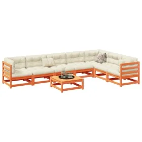 Juego de sofás de jardín 8 pzas madera maciza pino marrón cera by vidaXL, Garden sets - Ref: Foro24-3299475, Price: 504,36 €,...