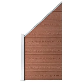 Brown WPC Fence Panel 95x(105-180) cm by vidaXL, fence panels - Ref: Foro24-49070, Price: 137,24 €, Discount: %