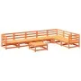Juego de sofás de jardín 8 pzas madera maciza pino marrón cera by vidaXL, Garden sets - Ref: Foro24-3299475, Price: 504,35 €,...