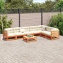 Juego de sofás de jardín 8 pzas madera maciza pino marrón cera by vidaXL, Garden sets - Ref: Foro24-3299475, Price: 511,44 €,...