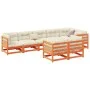 Set de sofás jardín 8 pzas con cojines madera pino marrón cera by vidaXL, Garden sets - Ref: Foro24-3299505, Price: 970,78 €,...