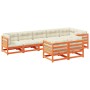 Set de sofás jardín 8 pzas con cojines madera pino marrón cera by vidaXL, Garden sets - Ref: Foro24-3299505, Price: 982,53 €,...