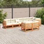 Set de sofás jardín 8 pzas con cojines madera pino marrón cera by vidaXL, Garden sets - Ref: Foro24-3299505, Price: 970,78 €,...