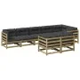 Set de sofás jardín 8 pzas con cojines madera pino impregnada by vidaXL, Garden sets - Ref: Foro24-3299507, Price: 814,51 €, ...