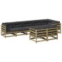 Set de sofás jardín 8 pzas con cojines madera pino impregnada by vidaXL, Garden sets - Ref: Foro24-3299507, Price: 822,70 €, ...