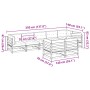 Set de sofás jardín 8 pzas con cojines madera pino impregnada by vidaXL, Garden sets - Ref: Foro24-3299507, Price: 822,70 €, ...