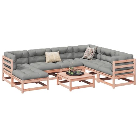 Set de sofás jardín 8 pzas con cojines madera de abeto Douglas by vidaXL, Garden sets - Ref: Foro24-3299558, Price: 726,73 €,...