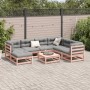 Set de sofás jardín 8 pzas con cojines madera de abeto Douglas by vidaXL, Garden sets - Ref: Foro24-3299558, Price: 726,73 €,...