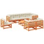 Gartensofa-Set, 9-teilig, mit Kissen, aus braun gewachstem Kiefernholz. von vidaXL, Gartensets - Ref: Foro24-3299513, Preis: ...