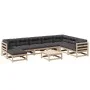 Juego de sofás de jardín 9 pzas con cojines madera maciza pino by vidaXL, Garden sets - Ref: Foro24-3299585, Price: 774,74 €,...