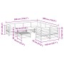 Set de sofás jardín 9 pzas con cojines madera pino marrón cera by vidaXL, Garden sets - Ref: Foro24-3299371, Price: 1,00 €, D...