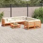 Juego de sofás de jardín 9 pzas madera maciza pino marrón cera de vidaXL, Conjuntos de jardín - Ref: Foro24-3299367, Precio: ...