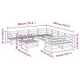 Gartensitzgruppe 9-teilig Massivholz Kiefer braun gewachst von vidaXL, Gartensets - Ref: Foro24-3299367, Preis: 557,08 €, Rab...