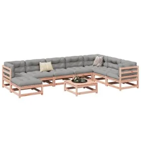 Set de sofás jardín 9 pzas con cojines madera de abeto Douglas by vidaXL, Garden sets - Ref: Foro24-3299587, Price: 778,72 €,...