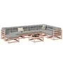 Gartensofa-Set 9-teilig mit Kissen aus Douglasien-Fichtenholz von vidaXL, Gartensets - Ref: Foro24-3299587, Preis: 778,03 €, ...