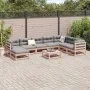 Gartensofa-Set 9-teilig mit Kissen aus Douglasien-Fichtenholz von vidaXL, Gartensets - Ref: Foro24-3299587, Preis: 778,03 €, ...