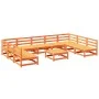 Gartensitzgruppe 10-teilig Massivholz Kiefer braun gewachst von vidaXL, Gartensets - Ref: Foro24-3299593, Preis: 608,90 €, Ra...