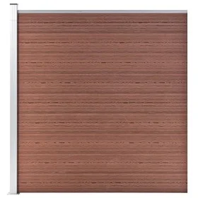 Brauner WPC-Gartenzaun 175x186 cm von vidaXL, Zaunpaneele - Ref: Foro24-49068, Preis: 375,37 €, Rabatt: %