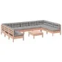 Set de sofás de jardín 10 pzas con cojines madera abeto Douglas by vidaXL, Garden sets - Ref: Foro24-3299601, Price: 836,03 €...