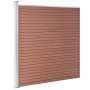 Brown WPC garden fence 175x186 cm by vidaXL, fence panels - Ref: Foro24-49068, Price: 218,68 €, Discount: %