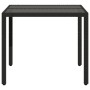 Gartentisch mit schwarzer PE-Rattan-Oberfläche und Glasplatte, 90x90x75 cm. von vidaXL, Gartentische - Ref: Foro24-365586, Pr...
