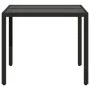 Mesa de jardín superficie de vidrio ratán PE negro 90x90x75 cm de vidaXL, Mesas de jardín - Ref: Foro24-365586, Precio: 104,7...