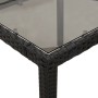 Mesa de jardín superficie de vidrio ratán PE negro 90x90x75 cm by vidaXL, Garden tables - Ref: Foro24-365586, Price: 104,76 €...
