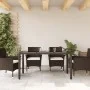 Mesa de jardín superficie de vidrio ratán PE marrón 150x90x75cm by vidaXL, Garden tables - Ref: Foro24-365590, Price: 141,81 ...