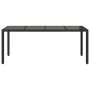 Gartentisch mit schwarzer PE-Rattan-Oberfläche aus Glas, 190x90x75 cm. von vidaXL, Gartentische - Ref: Foro24-365592, Preis: ...