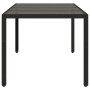 Gartentisch mit schwarzer PE-Rattan-Oberfläche aus Glas, 190x90x75 cm. von vidaXL, Gartentische - Ref: Foro24-365592, Preis: ...