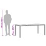 Gartentisch mit schwarzer PE-Rattan-Oberfläche aus Glas, 190x90x75 cm. von vidaXL, Gartentische - Ref: Foro24-365592, Preis: ...