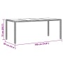 Gartentisch mit schwarzer PE-Rattan-Oberfläche aus Glas, 190x90x75 cm. von vidaXL, Gartentische - Ref: Foro24-365592, Preis: ...