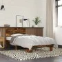 Bettgestell aus Holzwerkstoff, Metall, Raucheiche, 75 x 190 cm von vidaXL, Betten und Lattenroste - Ref: Foro24-845749, Preis...