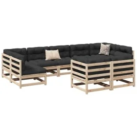 Gartensitzgruppe 9-teilig mit Kissen Massivholz Kiefer von vidaXL, Gartensets - Ref: Foro24-3299629, Preis: 831,61 €, Rabatt: %