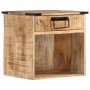 Mesita de noche madera maciza de mango 40x30x37 cm de vidaXL, Mesitas de noche - Ref: Foro24-358914, Precio: 81,75 €, Descuen...