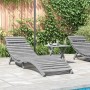 Liegestuhl mit massivem Akazienholz-Tisch in Grau von vidaXL, Liegen - Ref: Foro24-363280, Preis: 148,62 €, Rabatt: %