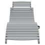 Liegestuhl mit massivem Akazienholz-Tisch in Grau von vidaXL, Liegen - Ref: Foro24-363280, Preis: 148,62 €, Rabatt: %