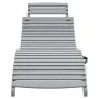 Liegestuhl mit massivem Akazienholz-Tisch in Grau von vidaXL, Liegen - Ref: Foro24-363280, Preis: 146,37 €, Rabatt: %