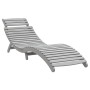 Tumbona con mesita madera maciza de acacia gris de vidaXL, Tumbonas - Ref: Foro24-363280, Precio: 148,53 €, Descuento: %