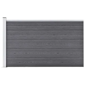 Gray WPC garden fence 175x105 cm by vidaXL, fence panels - Ref: Foro24-49075, Price: 235,59 €, Discount: %