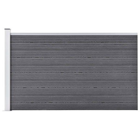 Valla de jardín de WPC gris 175x105 cm