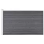 Gray WPC garden fence 175x105 cm by vidaXL, fence panels - Ref: Foro24-49075, Price: 216,57 €, Discount: %
