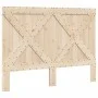 Bed frame with gray pine wood headboard 140x200 cm by vidaXL, Beds and slatted bases - Ref: Foro24-3281582, Price: 218,66 €, ...