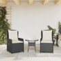 Sillones de jardín reclinables 2 uds ratán sintético negro by vidaXL, Garden chairs - Ref: Foro24-368652, Price: 216,97 €, Di...