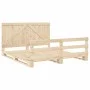 Estructura de cama con cabecero madera maciza de pino 200x200cm de vidaXL, Camas y somieres - Ref: Foro24-3281561, Precio: 30...