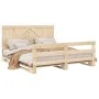 Estructura de cama con cabecero madera maciza de pino 200x200cm de vidaXL, Camas y somieres - Ref: Foro24-3281561, Precio: 30...