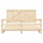 Bed frame with solid pine wood headboard 200x200cm by vidaXL, Beds and slatted bases - Ref: Foro24-3281561, Price: 300,87 €, ...