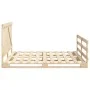 Estructura de cama con cabecero madera maciza de pino 200x200cm de vidaXL, Camas y somieres - Ref: Foro24-3281561, Precio: 30...