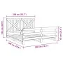 Estructura de cama con cabecero madera maciza de pino 200x200cm de vidaXL, Camas y somieres - Ref: Foro24-3281561, Precio: 30...
